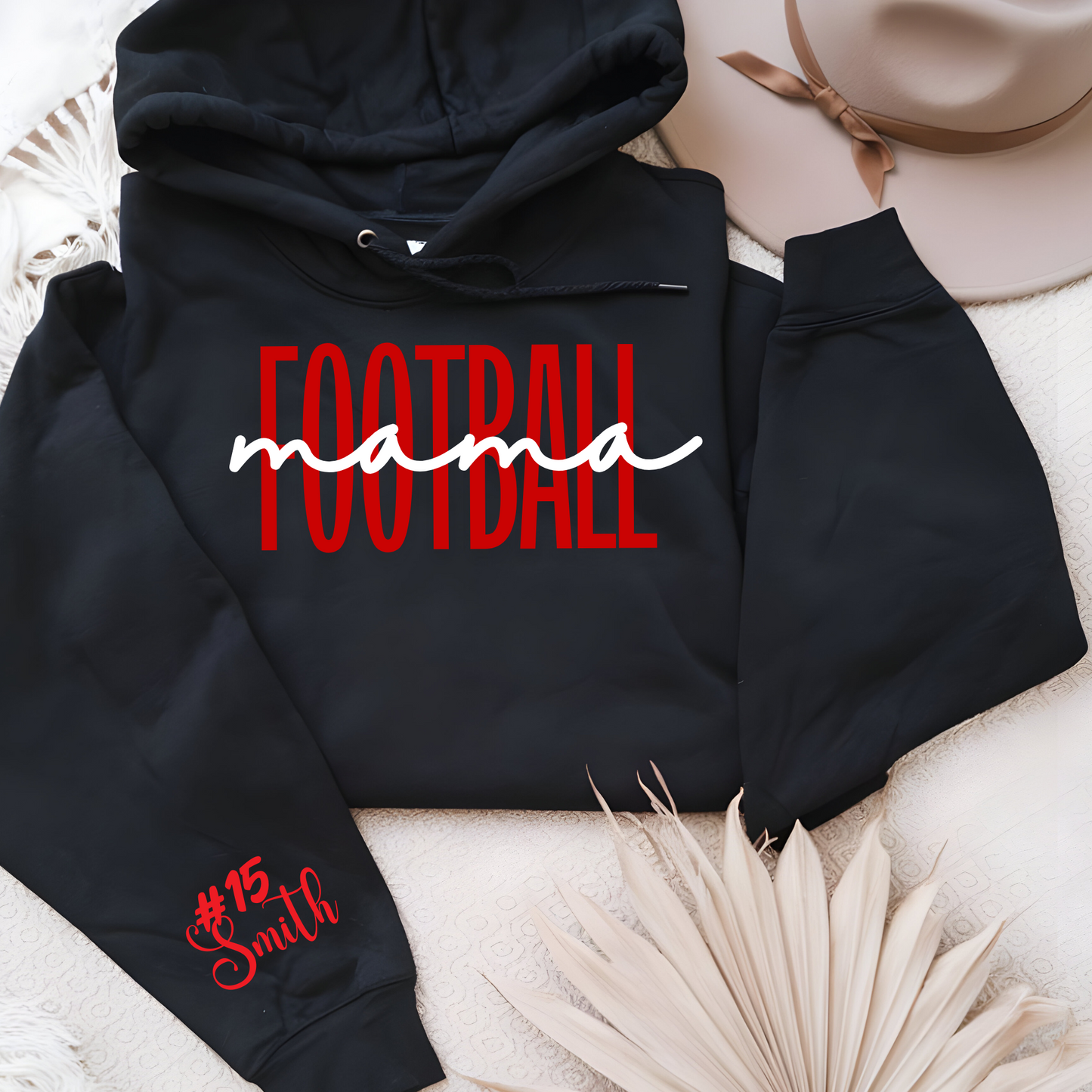 Football Mama Valentines Day Hoodie, Add Your Sport