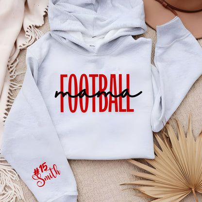 Football Mama Valentines Day Hoodie, Add Your Sport