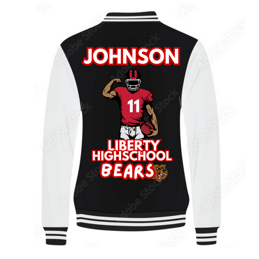 Custom Football Themed Varsity Jacket