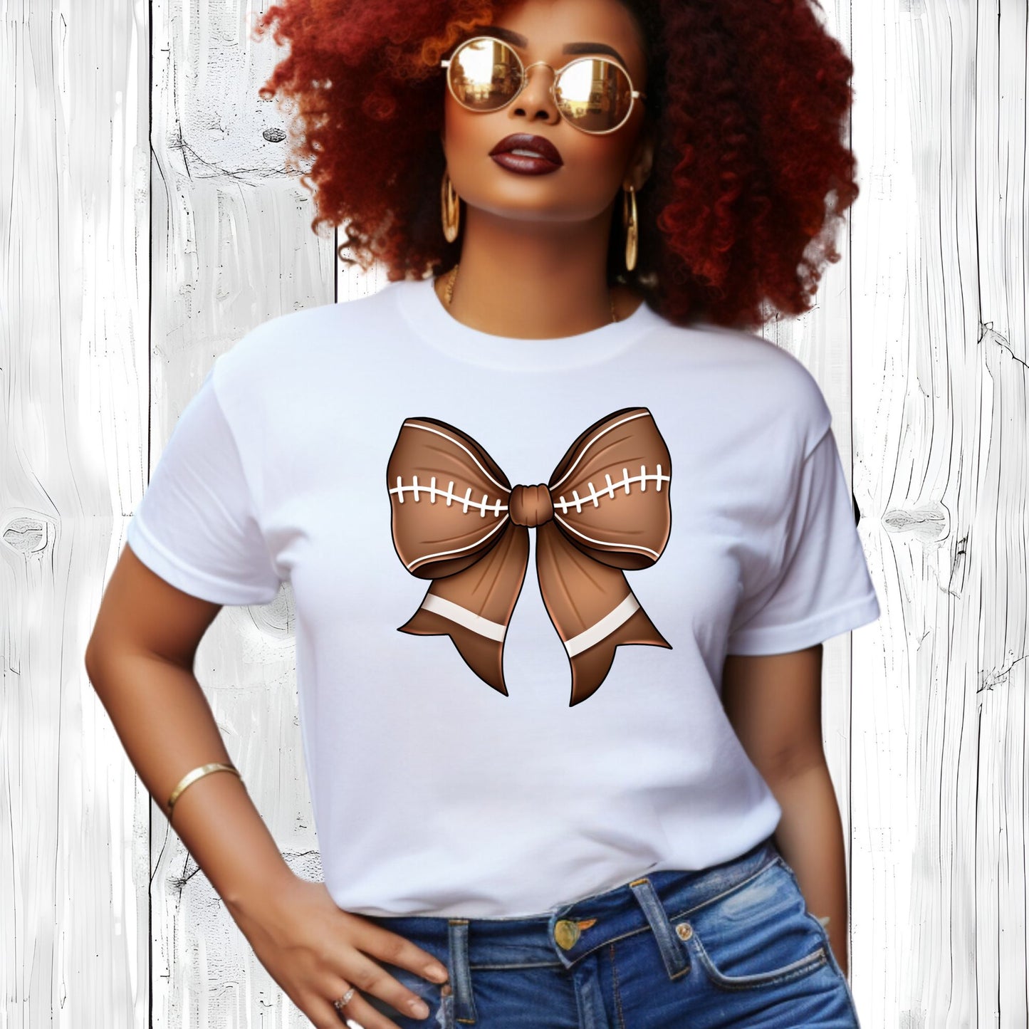 Football Bow T-Shirt