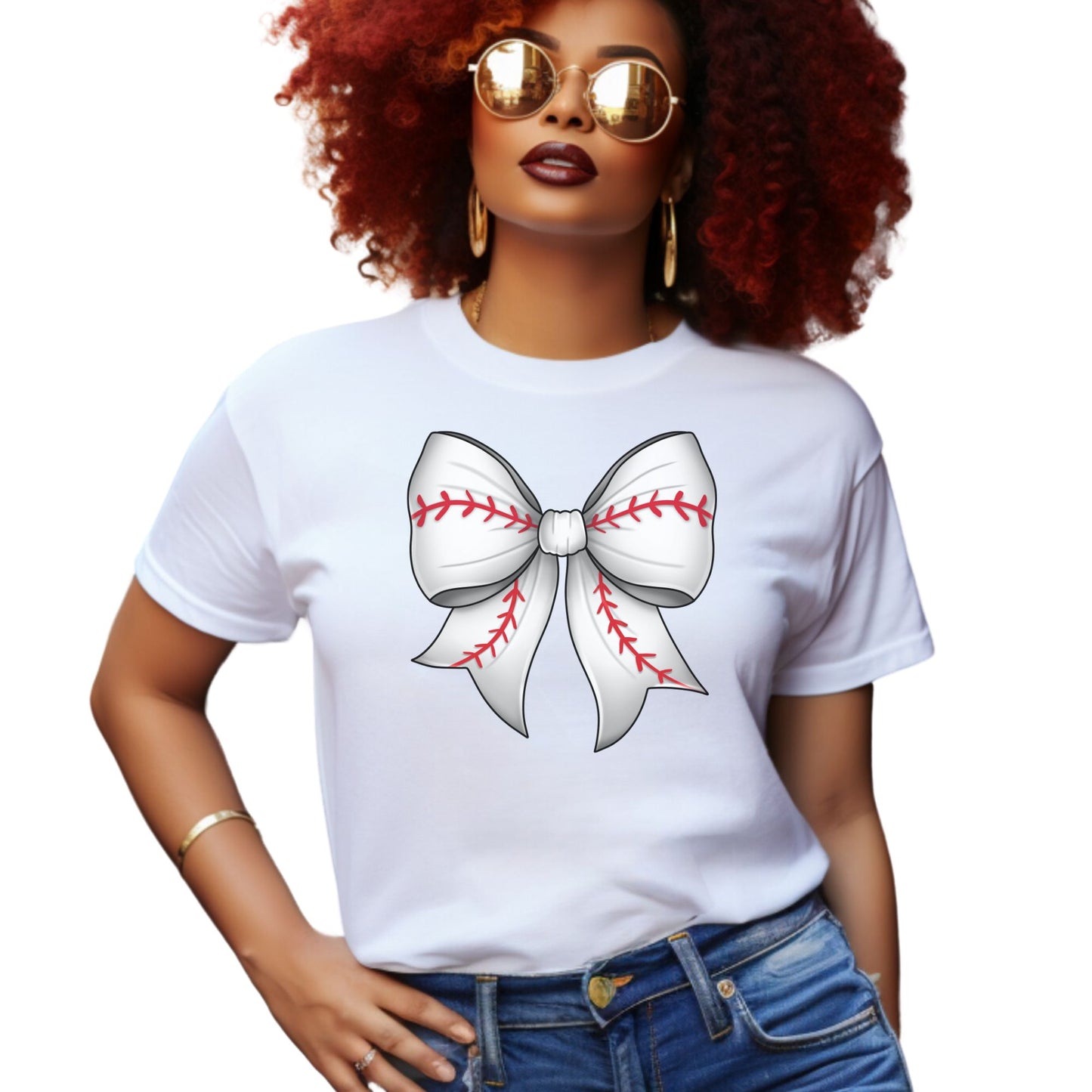 Baseballl Bow T-Shirt